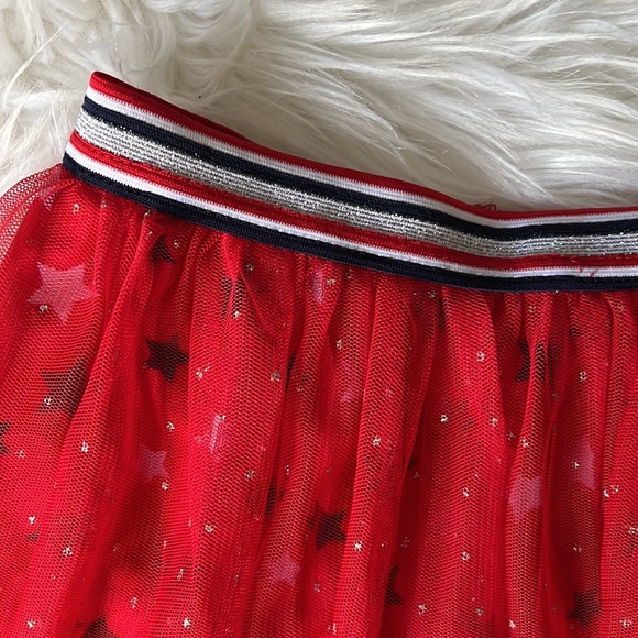 Boutique Red White & Blue Stars with Tulle Skirt 4th of July Holiday Size S or 6 - Picture 4 of 5